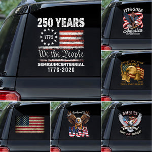 Personalized Faith, Family & Freedom America 250 Years Car Window Decal Sticker