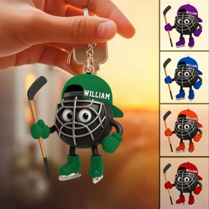 Personalized Hockey Acrylic Keychain Gift For Hockey Lovers