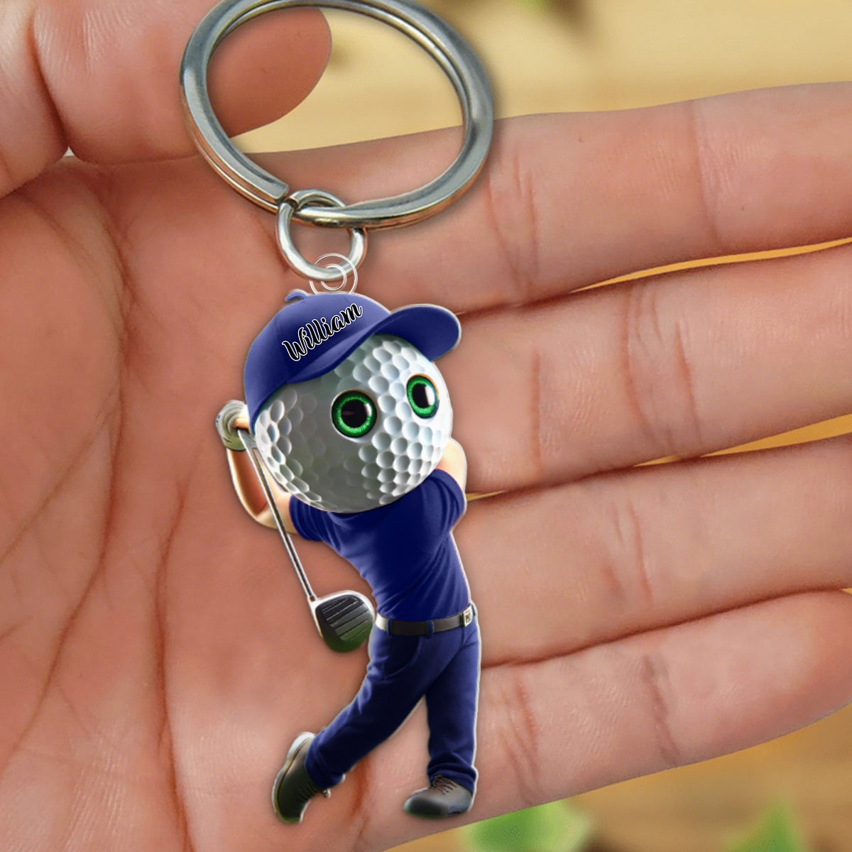 Golf Man Personalized Golf Keychain For Golf Lovers