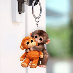 Punch The Abandoned Baby Monkey, Punch Support Keychain
