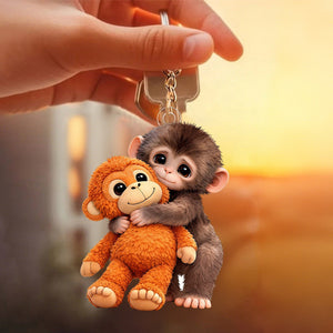 Punch The Abandoned Baby Monkey, Punch Support Keychain