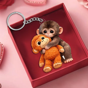 Punch The Abandoned Baby Monkey, Punch Support Keychain