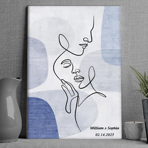 Sentimental Line Couple Art Personalized Canvas