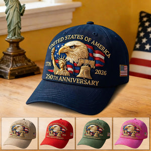 Eagle Liberty United States 250th Anniversary Hat 2026 Adjustable Patriotic Baseball Cap