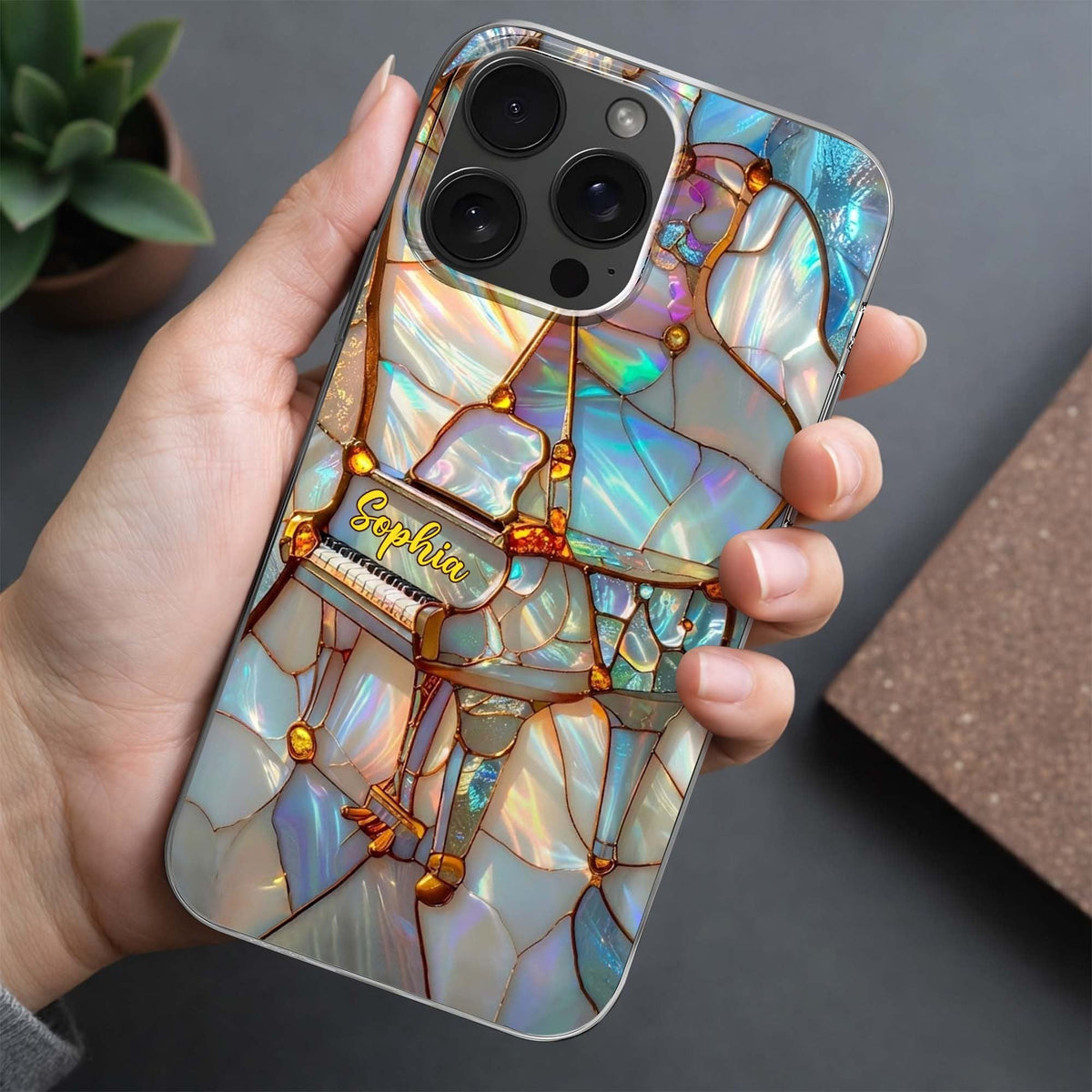 A Melody For The Soul Personalized Clear Phone Case for Musicians