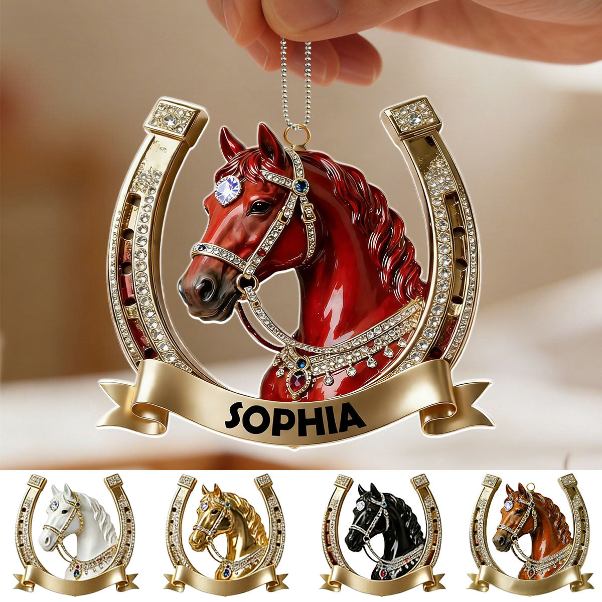 Personalized Horse  Acrylic Ornament Gift For Horse Lover