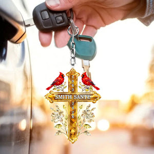 A Cardinal Visit From Heaven - Personalized Acrylic Keychain, Memorial Gift For Loss Of Loved One