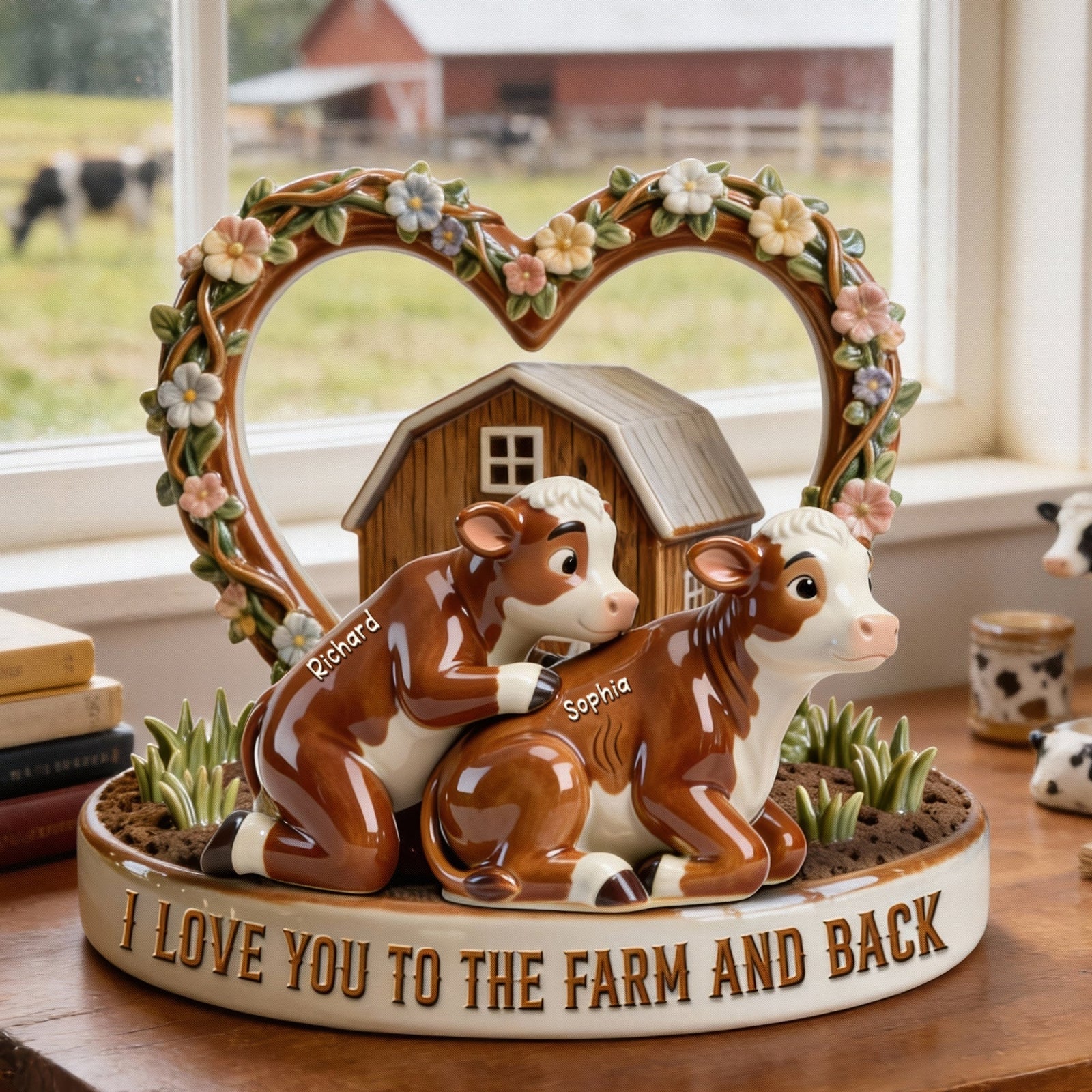Personalized Cow Couple Farm Acrylic Plaque – Gifts For Couple