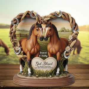 Horse Couple - Personalized Acrylic Plaque Gifts For Husband Wife