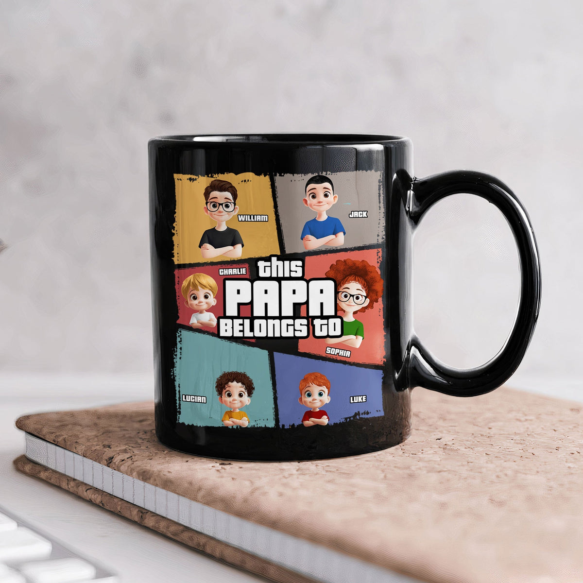 This Dad Belongs To - Personalized Mug Gift For Father, Grandpa