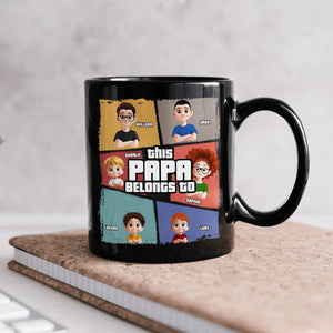 This Dad Belongs To - Personalized Mug Gift For Father, Grandpa