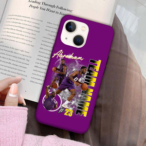 Custom Photo Basketball Player - Personalized Team Name School Name Phone Case