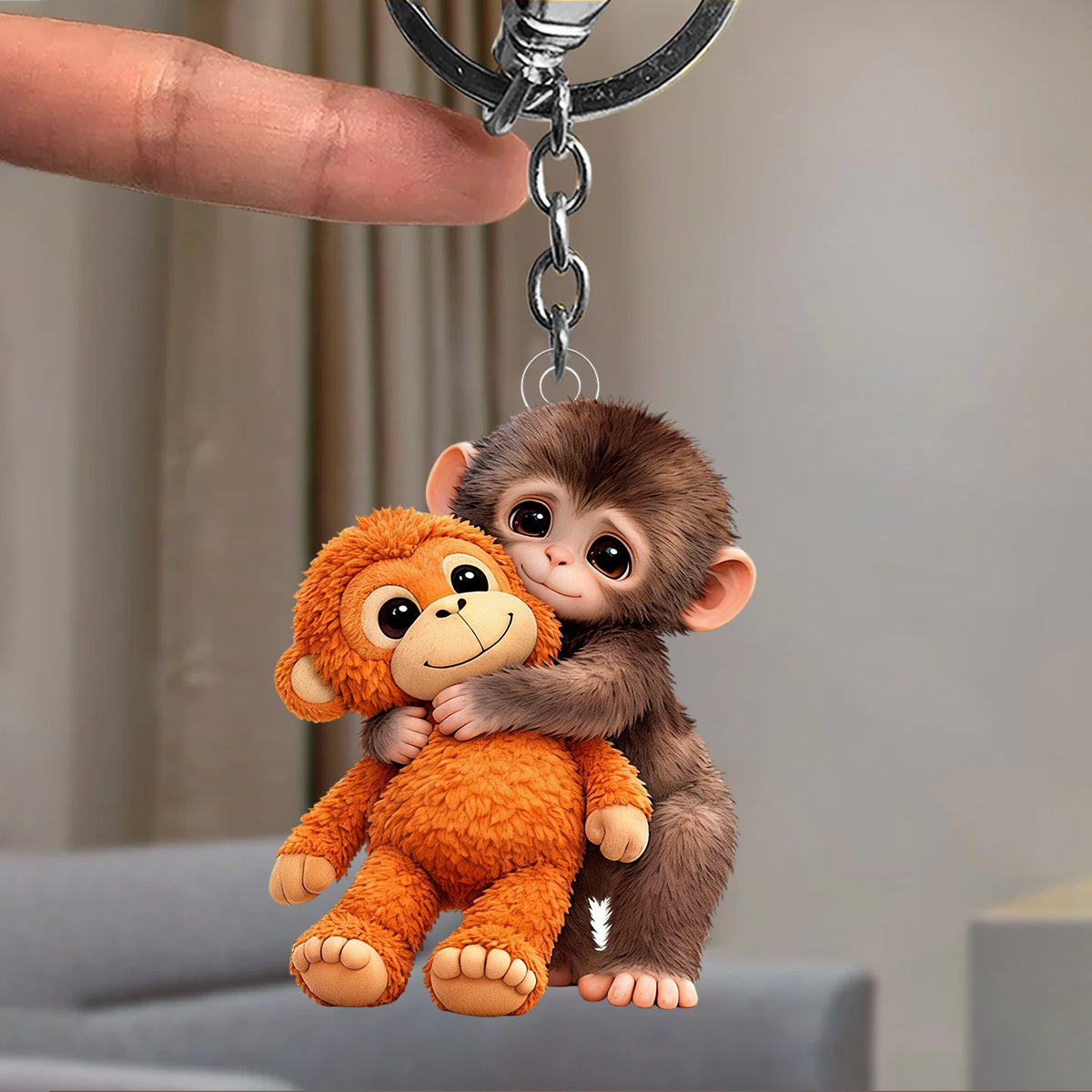 Punch The Abandoned Baby Monkey, Punch Support Keychain