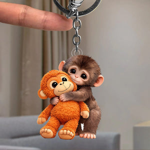 Punch The Abandoned Baby Monkey, Punch Support Keychain