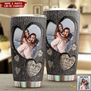 God Knew My Heart Needed You - Personalized Photo Tumbler Cup