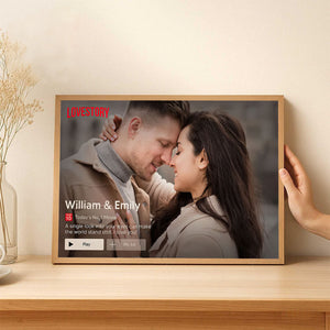 Couple Romantic Love Story - Personalized Custom Canvas Photo Poster