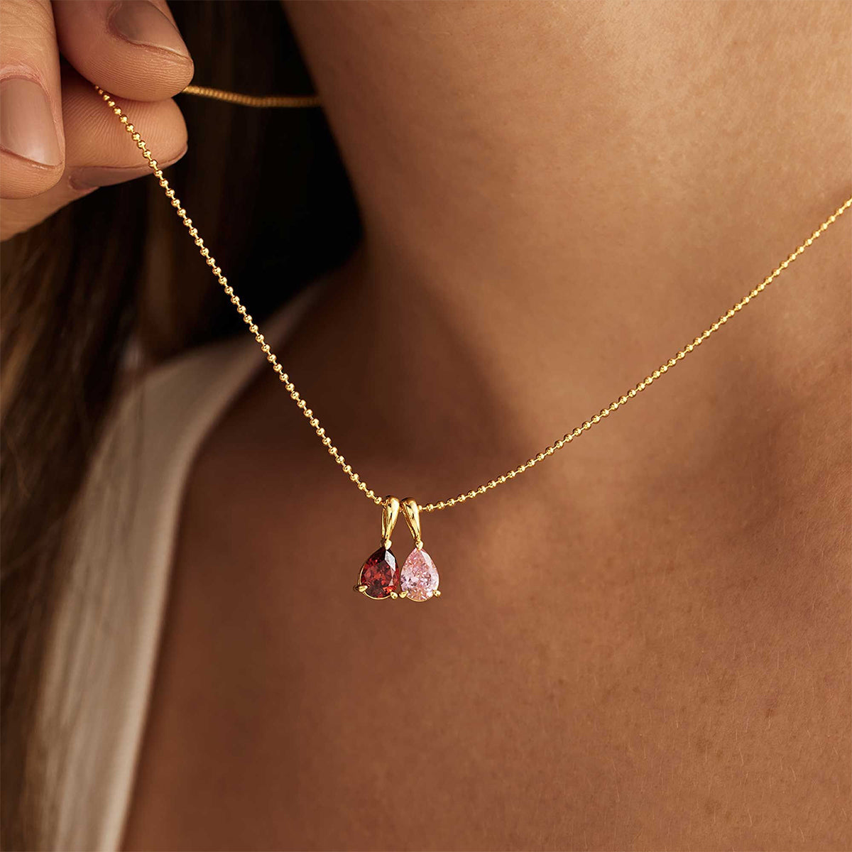 Custom Birthstone Necklace, Anniversary Family Gift for Mom, Bridal Gift for Grandma, Mothers Day Gift for Her