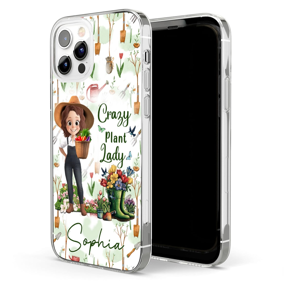 Gardening Is My Therapy - Personalized Clear Phone Case