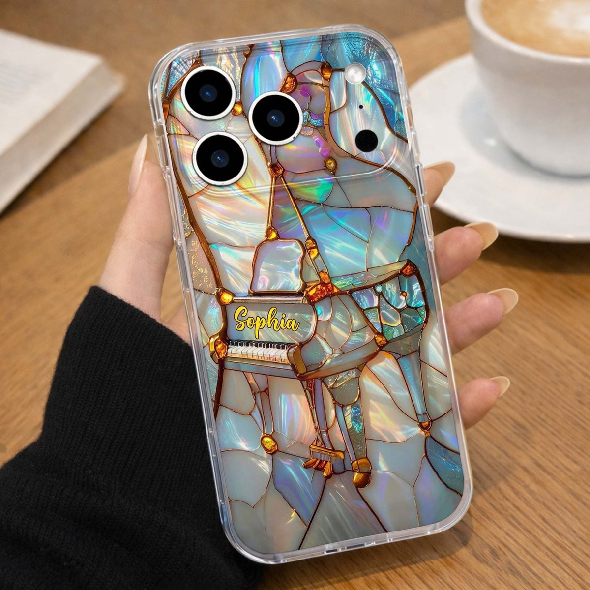 A Melody For The Soul Personalized Clear Phone Case for Musicians