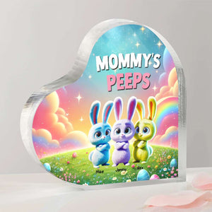 Personalized Gifts For Mom Heart Plaque, Bunny Easter Day