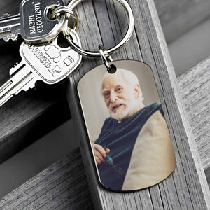 I'm Not A Widow, I'm A Wife To A Husband With Wings - Personalized Stainless Steel Keychain, Photo Gift For Widows