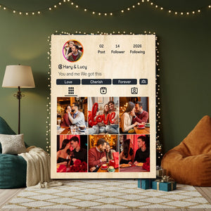 Our Love Profile – Personalized Custom Photo Canvas for Couples