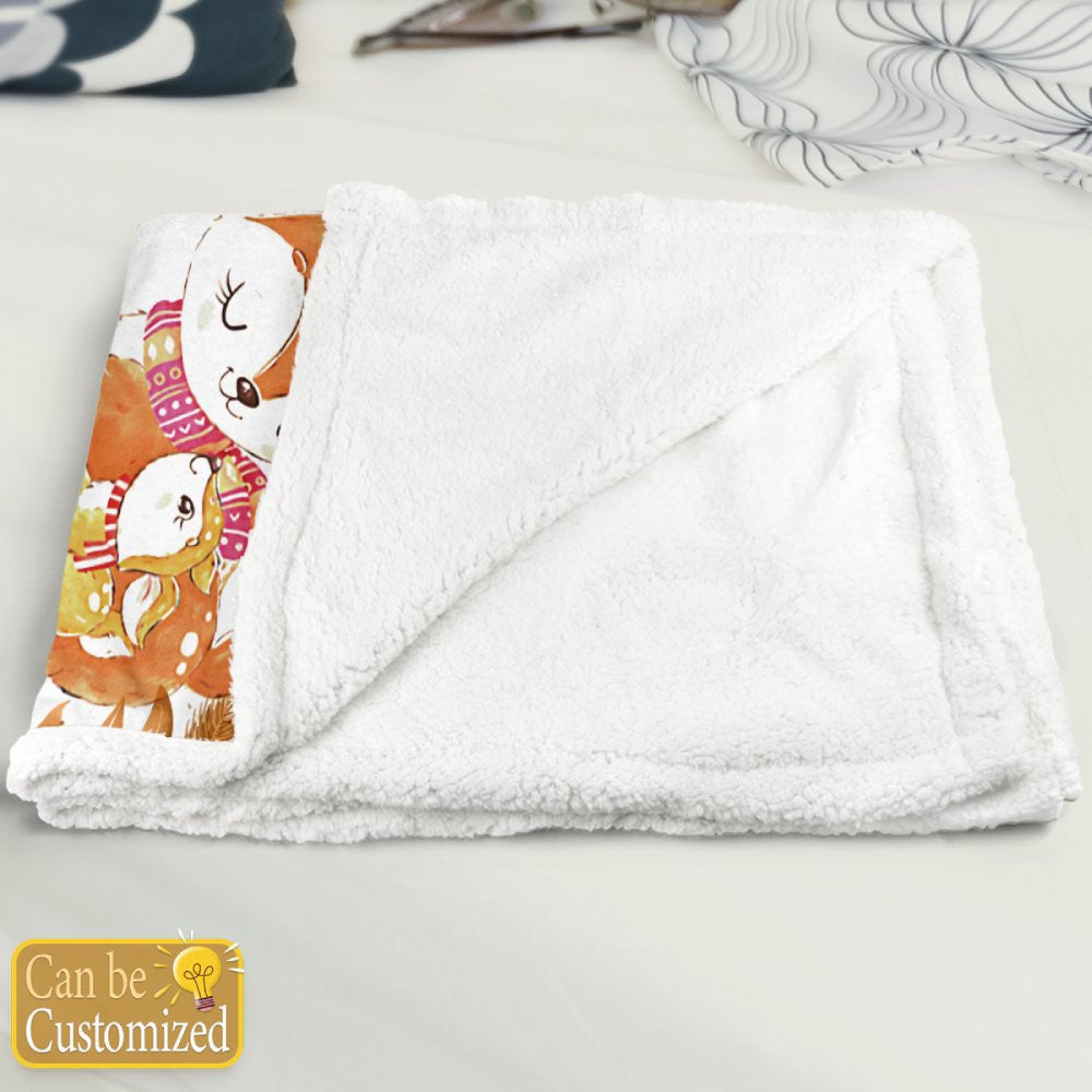 Merry 1st Christmas - Baby Dear Mommy & Daddy We Love You Personalized Blanket