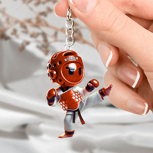 Custom Name Taekwondo Keychain-  Personalized Acrylic Keychain