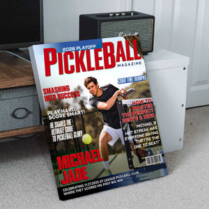 Personalized Pickleball Magazine Cover, Custom Sport Magazine Cover, Pickleball Player Gift, Unique Gifts For Pickleball Player