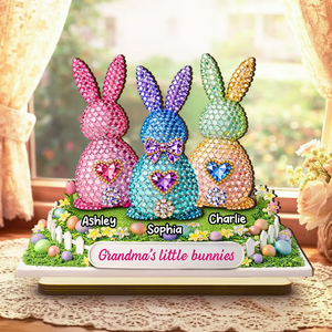 Grandma's Little Bunnies Easter - Personalized Wooden Plaque