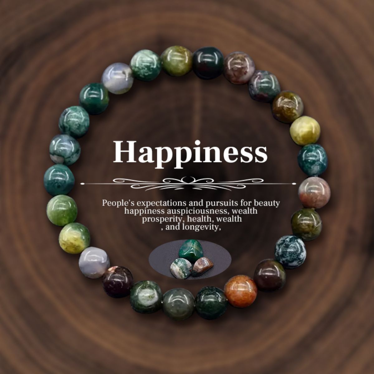 Fashion Natural Stone Beaded Bracelets Healing Stone Bracelet Energy Jewelry Gifts