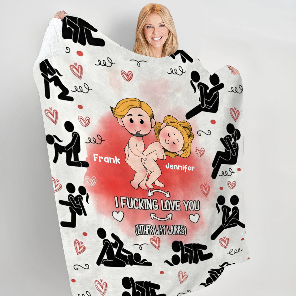 I Love You - Personalized Couple Blanket - Gifts For Couple