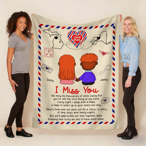 Personalized Love Mail Blanket Unique Valentine's Day Gifts for Couples