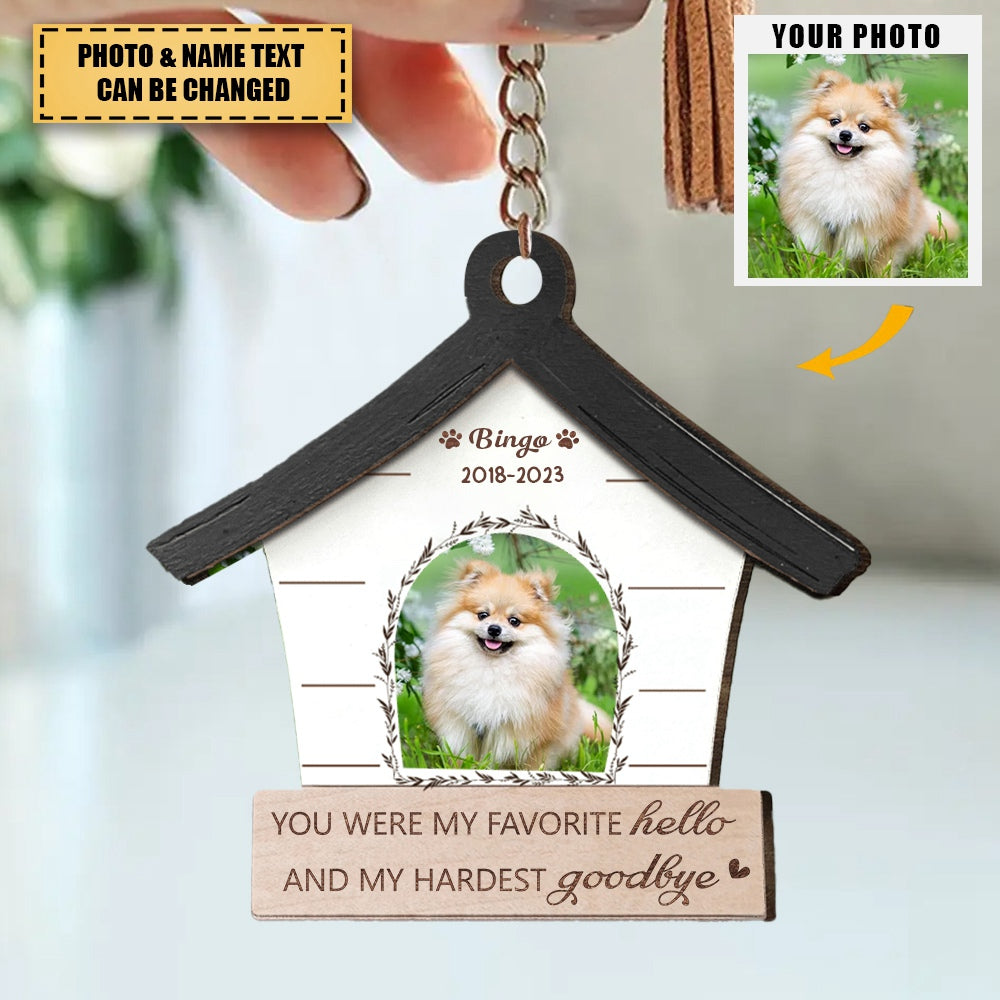 Photo upload Personalized Memorial Dog Keychain