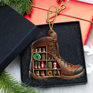 Give The Gift Of Adventure, Essential Gear, Personalized Acrylic Ornament, Gift For Campers And Hikers