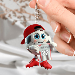 Personalized Customized Name Football Acrylic Keychain