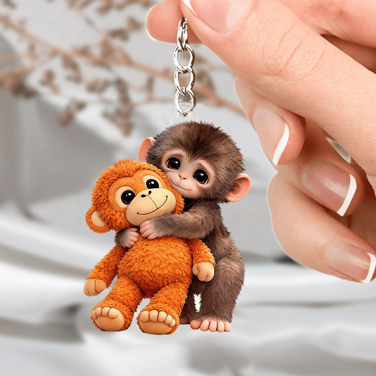 Punch The Abandoned Baby Monkey, Punch Support Keychain