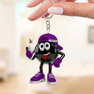 Custom Bowling Ball Keychain,Unique Gifts For Bowling Lover