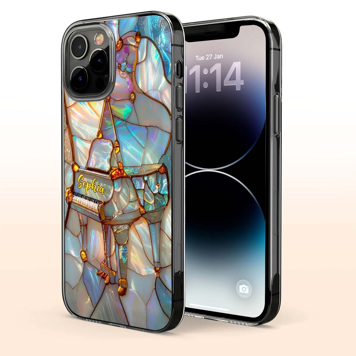 A Melody For The Soul Personalized Clear Phone Case for Musicians