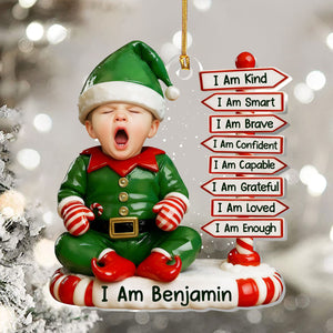 Tiny Elf Christmas - Personalized Acrylic Ornament
