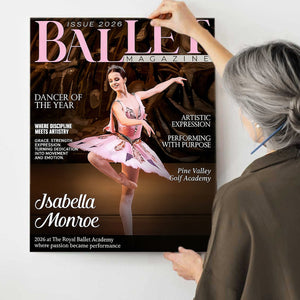 Ballet Dancer Magazine Cover Canvas, Personalized Dance Gift For Ballet Dancers, Elegant Dance Wall Art, Ballet Dancer Gifts