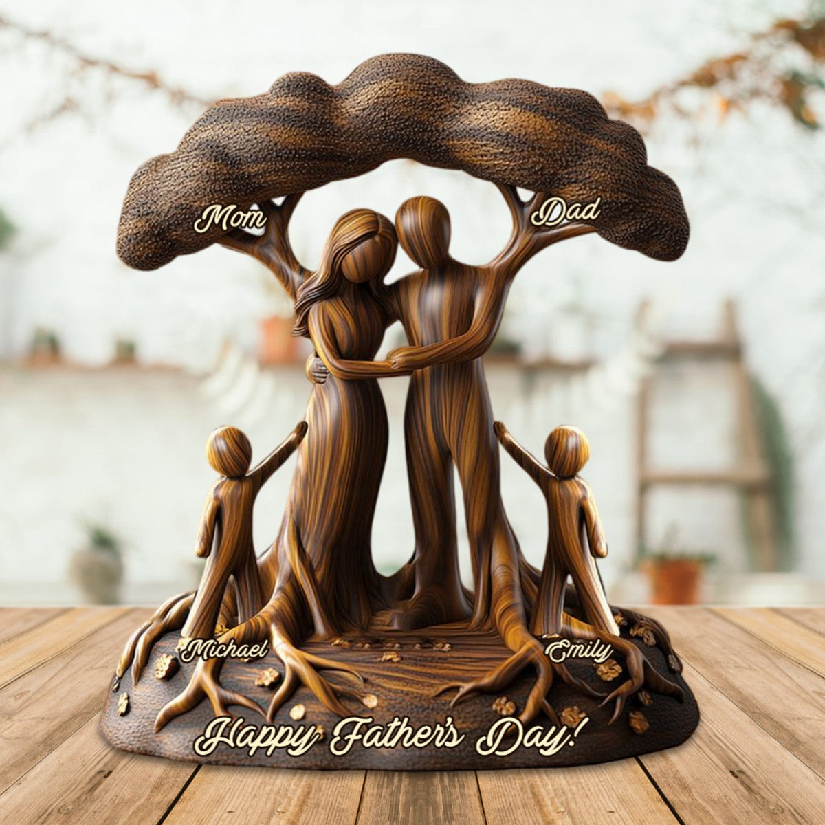 To Us You're The World - Personalized Father Custom Shaped Acrylic Plaque