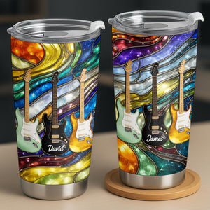 Personalized Rock Your Soul Electric Guitars Tumbler, Gift For Music Lovers