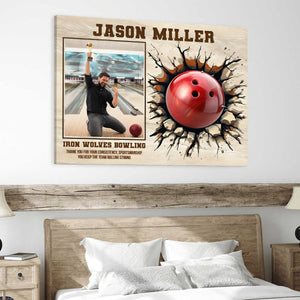 Bowling Player Signature Canvas, Custom Bowling Guest Book Alternative, Bowling Player Gift, Sports Lover Gift, Bowling Gift