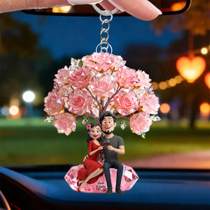 Cheers To Love Couple Acrylic Keychain - Personalized Gifts For Husband, Wife, Boyfriend, Girlfriend