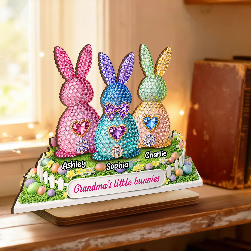 Grandma's Little Bunnies Easter - Personalized Wooden Plaque