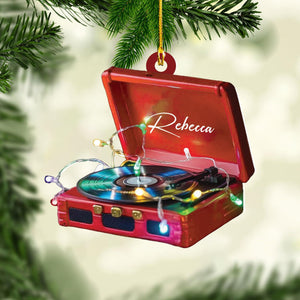 Personalized Retro Record Christmas Gift - Custom Music Ornament