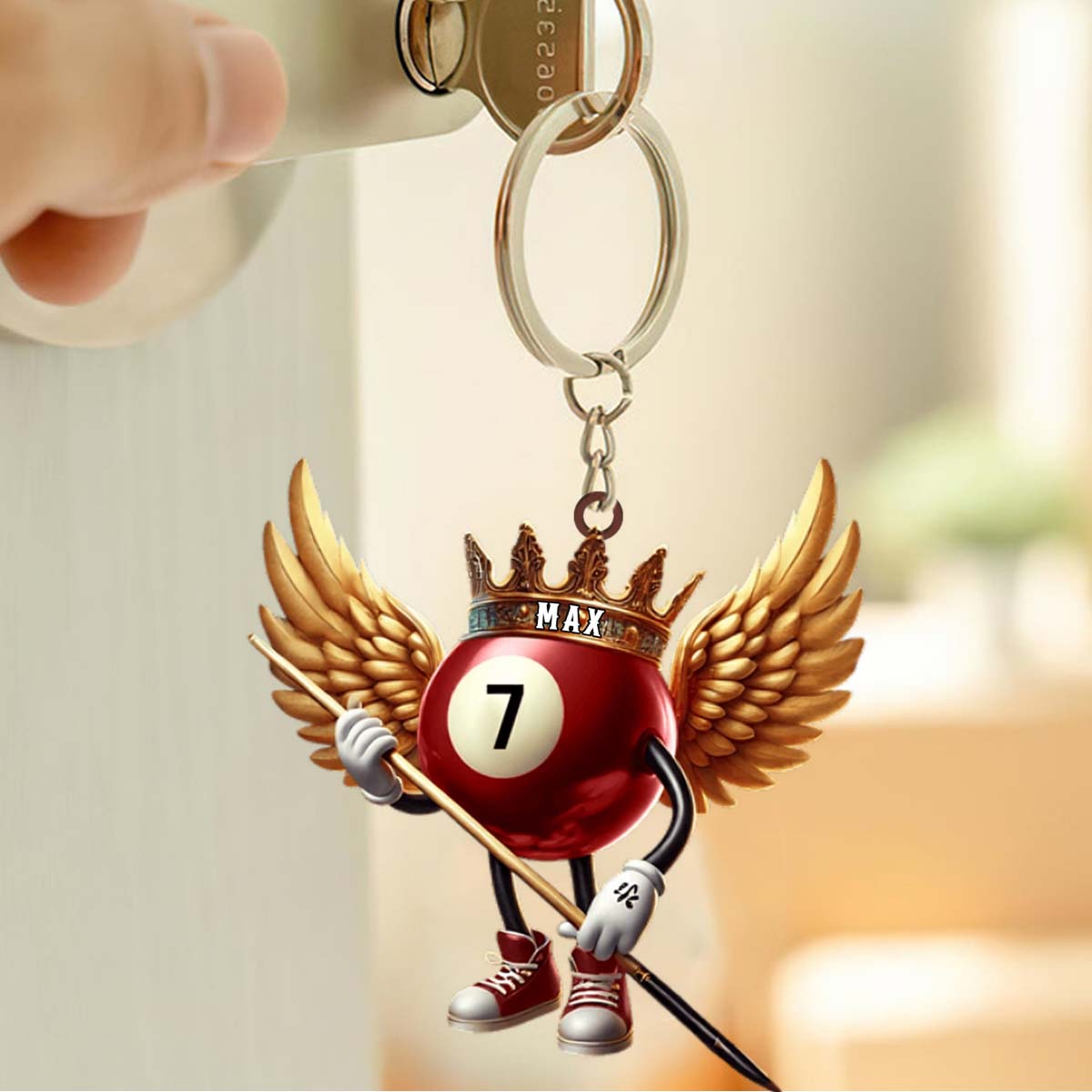 Personalized Custom Name Billiard Keychain,Gift For Billiard Lover