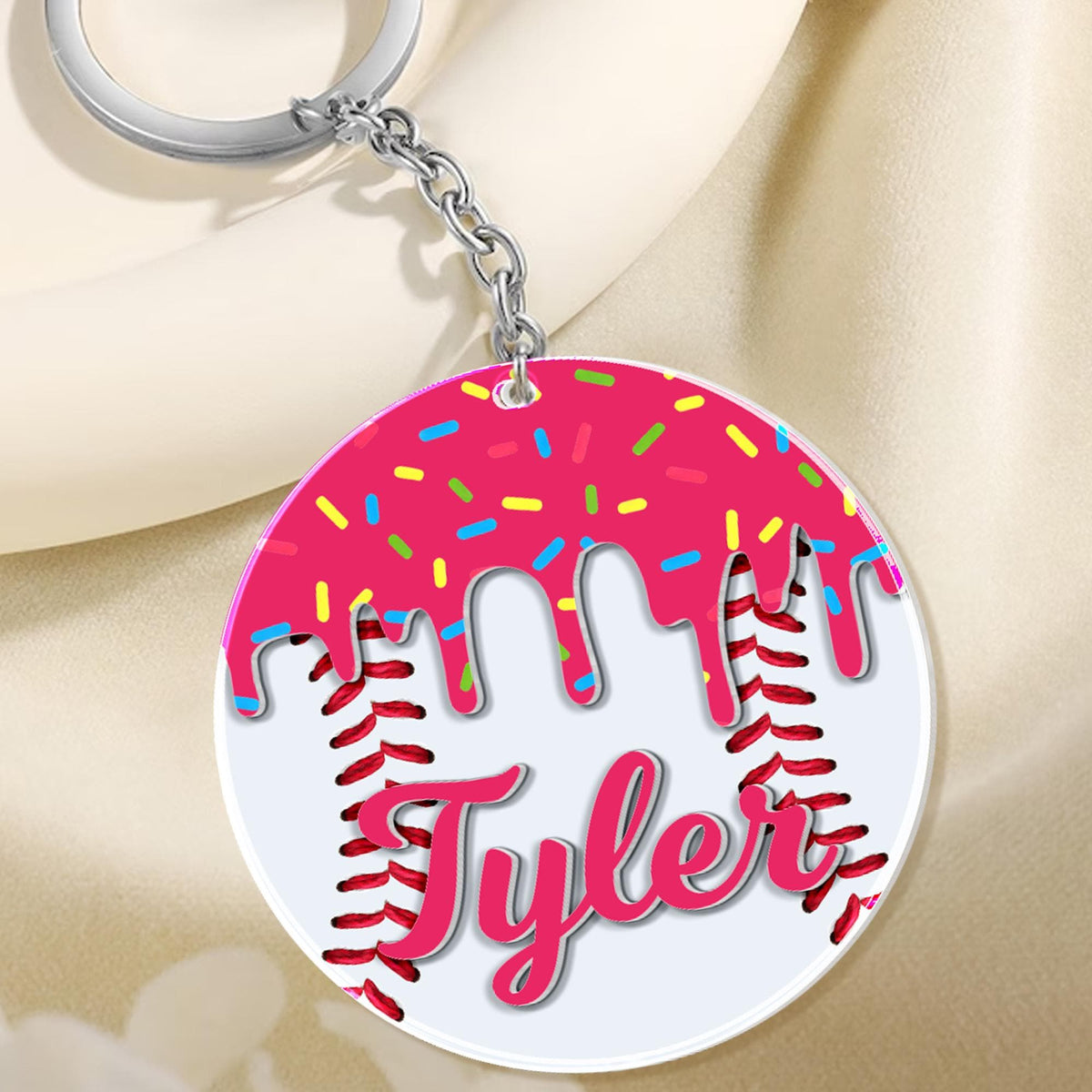Personalized The Drip Baseball Arcylic Keychian Gift For Baseball Lovers