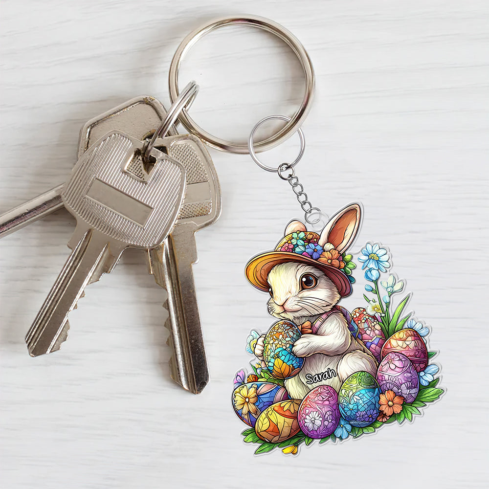 Personalized Gifts For Easter's Day Keychain Rabbit Eggs